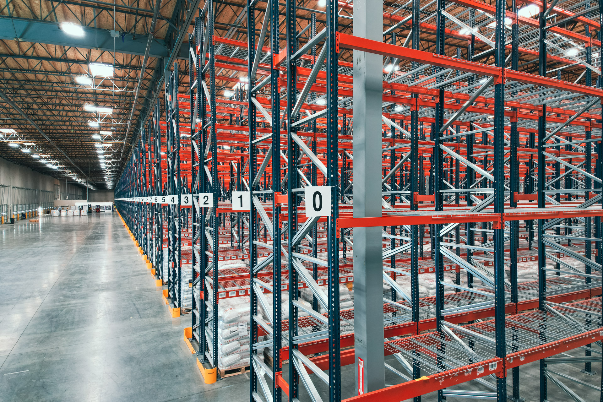 Industrial pallet racking warehouse in Buffalo New York