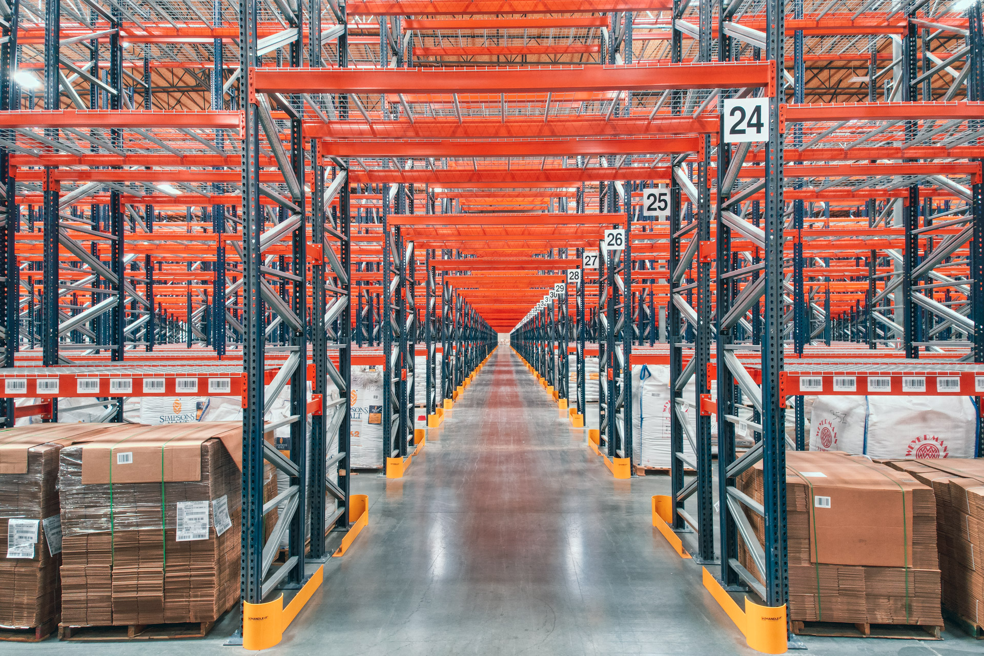 Industrial pallet racking installation in Buffalo warehouse