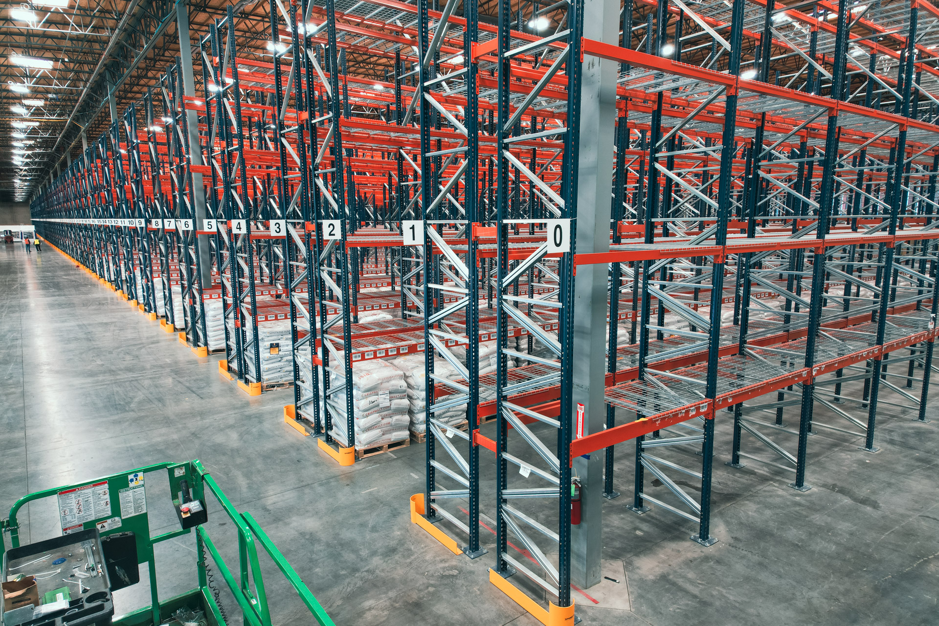 Warehouse pallet rack installation in Buffalo New York